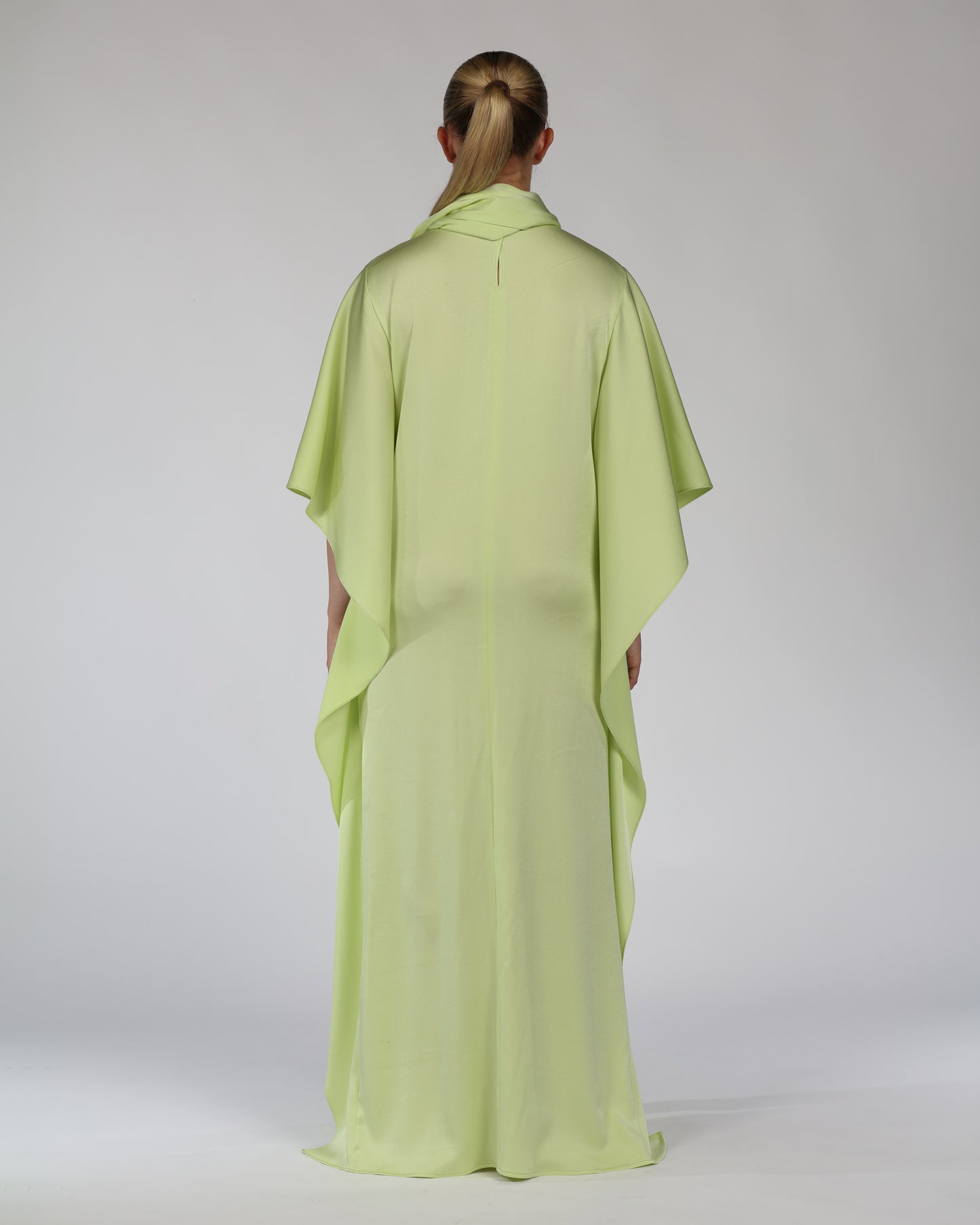Silk Cascade Dress – Light Green (Limited Edition)