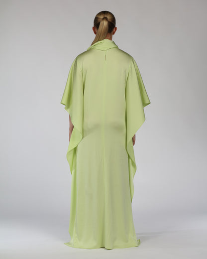 Silk Cascade Dress – Light Green (Limited Edition)