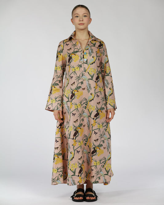 Linen Oversized Midi Dress